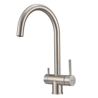 Смеситель для кухни Milacio Ultra MCU.554.SS под фильтр с краном для питьевой воды нержавеющая сталь