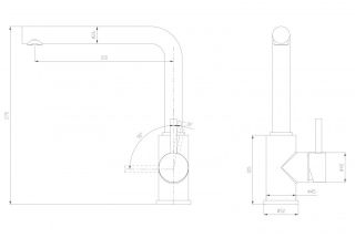 Смеситель для кухни Milacio Ultra MCU.555.GD брашированное золото