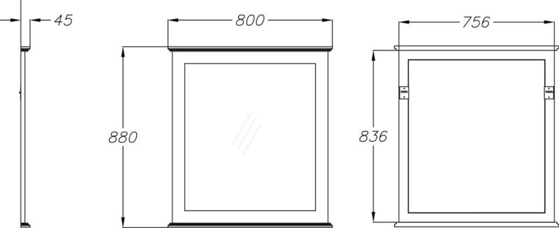Зеркало Opadiris Палермо 00-00002351 80x88