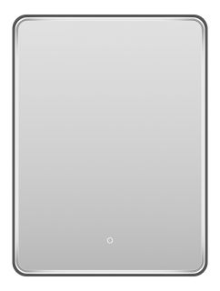 Зеркало с подсветкой Brevita Mercury MER-Rett6-060/80-black 60см чёрный