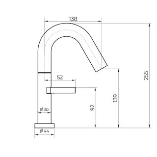 Cмеситель для раковины Knotlor SS-30/BL, черный