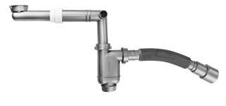 Сифон без выпуска, телескопический, компактный, 32мм-40/50