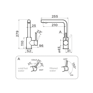 Смеситель для кухни Omoikiri Nakagawa 2 Plus-C хром
