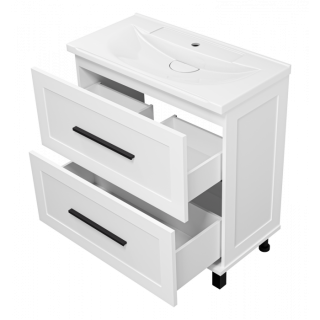 Напольная тумба под раковину Misty Модерн 80 см П-Мод07080-011Пр белый