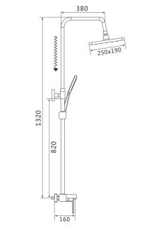 Душевая стойка Shevanik S8836 хром