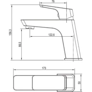 Смеситель для раковины Aquanet Gotic AF440-10С 216772 хром