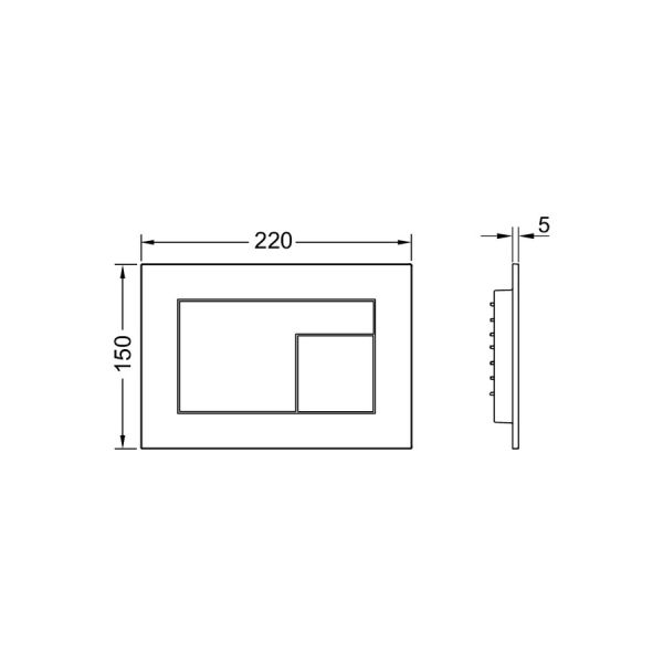 Клавиша смыва TECE TECEvelvet 9240735 белый