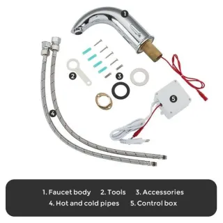 Сенсорный смеситель для раковины Gappo G522 хром