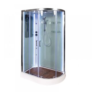 Душевая кабина Deto А102 L LED с кнопкой и гидромассажем 120х80х220 см