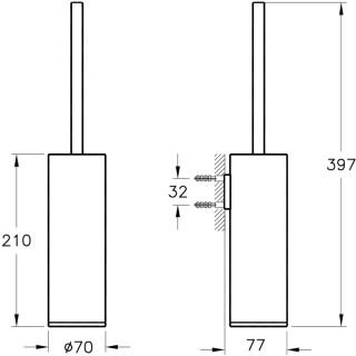 Держатель ёршика  Vitra Origin A4489436