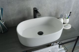 Раковина Gid N9025 51111 накладная белая 56x35x14