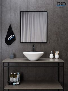 Раковина Gid N9102 51210 накладная белая 42x42x15