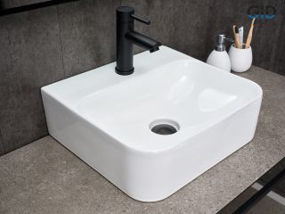 Раковина Gid N9257 51217 накладная белая 43x39x13