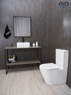 Раковина Gid N9257 51217 накладная белая 43x39x13