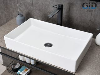 Раковина Gid N9496 51228 накладная белая 60.5x37x11