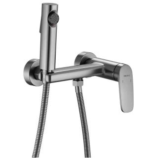 Гигиенический душ со смесителем Shevanik S8505T-1 оружейная сталь