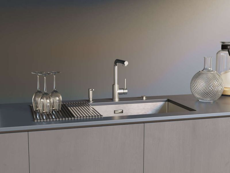 Мойка кухонная Omoikiri Taki 74-U/IF-IN сталь