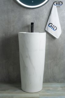 Раковина Gid Nb131ws 81111 накладная под камень матовый 40x40x84