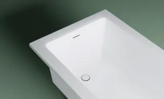 Ванна из искусственного камня Astra-Form Нейт 01010046+08010053 170x75 см с щелевым переливом донный клапан белый глянец