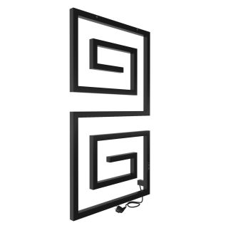 Полотенцесушитель электрический Indigo Lira DGL100-60BRRt 100x60 чёрный муар