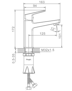 Смеситель для раковины Raglo R30.10 хром
