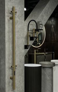 Полотенцесушитель электрический Boheme Uno 726-MG 150x12 см золото матовое