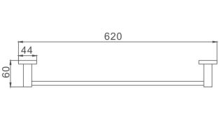 Полотенцедержатель Haiba HB8601 62см хром