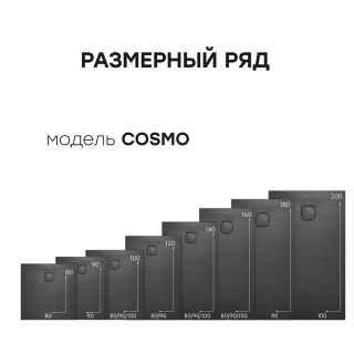 Душевой поддон Starohome Cosmo 94482601 200x100 см чёрный матовый