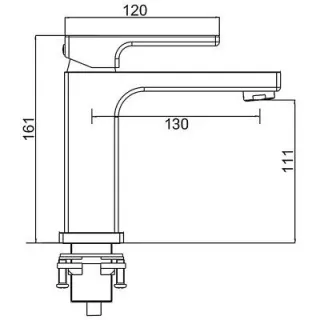 Смеситель для раковины Gappo G1017-9 оружейная сталь