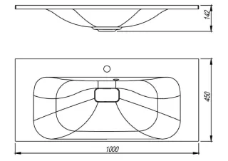 Тумба под раковину  Style Line Остин ЛС-00002401 100 см крем