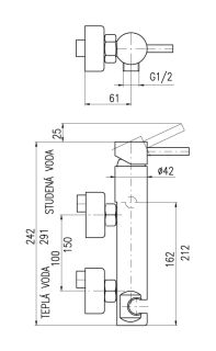 Смеситель для душа Rav Slezak Seina SE980.5SM бронза