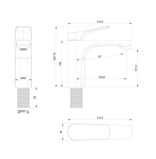 Смеситель для раковины Wonzon & Woghand WW-A40492-BGG тёмный графит