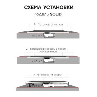 Душевой поддон Starohome Solid 78983542 100x100 см чёрный матовый