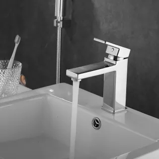 Смеситель для раковины с гигиеническим душем Shevanik S8271 хром