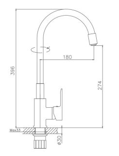 Смеситель для кухни Haiba HB70112-12 зелёный/хром