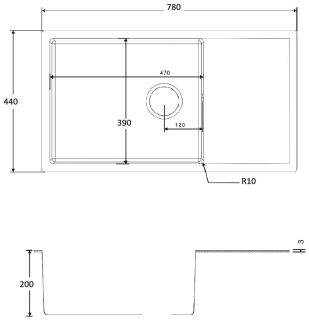 Мойка кухонная Zorg Inox PVD SZR-7844 BRONZE