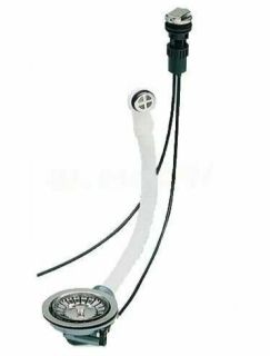 Выпуск с переливом для кухонной мойки Florentina нержавеющая сталь