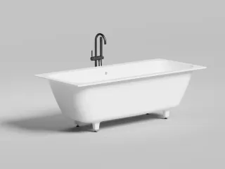 Ванна из искусственного камня Salini Orlanda Axis Kit S-Sense 103312G 180x80см белый глянцевый