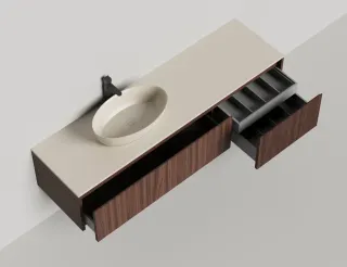 Подвесная тумба Salini Domino 27D218 180см шпон