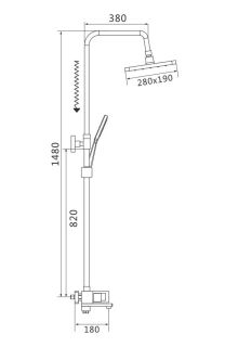 Душевая стойка Shevanik S9036H чёрный