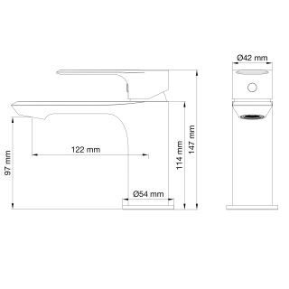 Смеситель для раковины Wonzon & Woghand Brilliant WW-88018079-CR хром
