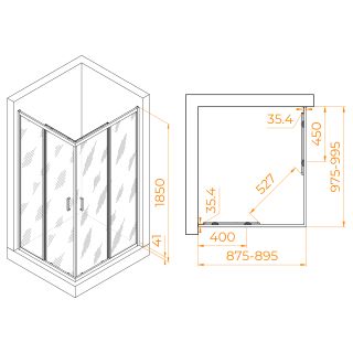Душевой уголок RGW PA-146 020814690-11 90x100см хром