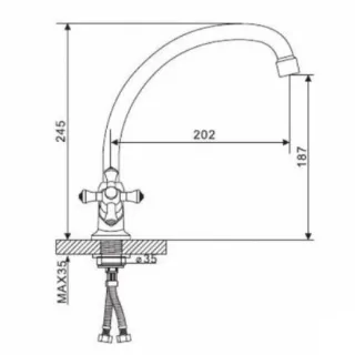 Смеситель для кухни Gappo G4046 хром
