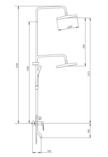 Душевая стойка Splenka S50.24.09 графит