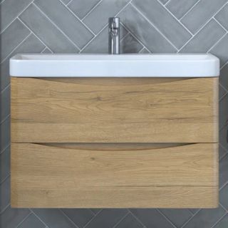 Тумба под раковину подвесная Velvex Clay tp.CLA.9595.80.2Y дуб верона, 80 см