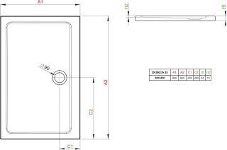 Поддон для душа Radaway Doros D80x90 SDRD9080-01