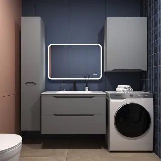 Тумба под раковину Style Line Марелла 90 Люкс Plus СС-00002415 серый матовый