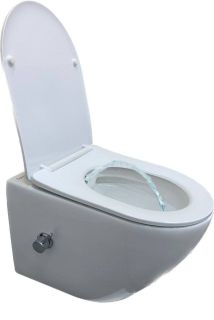 Унитаз подвесной Laguraty 038 BW безободковый с функцией биде белый