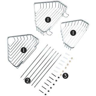 Полочка для ванной Frap F351-2 хром