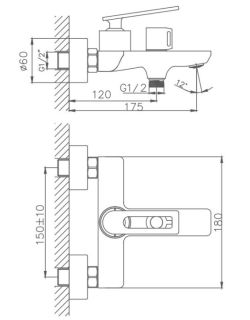 Смеситель для ванны Haiba HB60589 хром